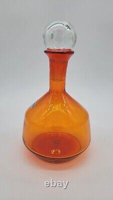 Blenko Limited Edition Tangerine 2419L- Luna Decanter