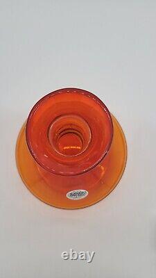 Blenko Limited Edition Tangerine 2419L- Luna Decanter