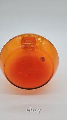 Blenko Limited Edition Tangerine 2419L- Luna Decanter