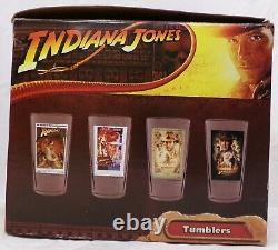 Blockbuster Indiana Jones Limited Edition 4 Glass Tumbler Set
