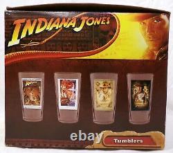 Blockbuster Indiana Jones Limited Edition 4 Glass Tumbler Set