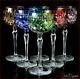 Bohemia Colored Crystal Wine Glasses 21 Cm, 220 Ml, Jasmine 6 Pc New