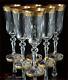Bohemia Crystal Champagne Glasses 21 Cm, 180 Ml, Annetta Gold 6 Pc New