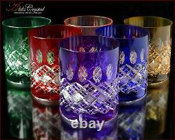 Bohemia Crystal Whisky Glasses 10 cm, 350 ml, Memfis 6 pc New