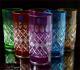 Bohemian Colored Crystal Water Glasses 16 Cm, 300 Ml, Memfis 6 Pc New