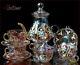 Bohemian Crystal Tea Set 300ml/1250ml, Versal Rubin 14 Pc New