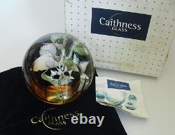 Boxed Ltd Ed Caithness Whitefriars Belladonna Paperweight(79/100) 3 1/8