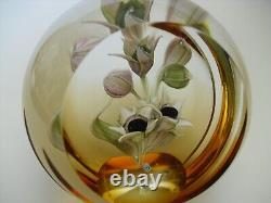 Boxed Ltd Ed Caithness Whitefriars Belladonna Paperweight(79/100) 3 1/8