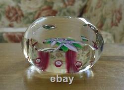 Boxed Ltd Ed Selkirk Glass Clematis Paperweight(54/250) PH Cane 2 3/4