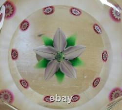 Boxed Ltd Ed Selkirk Glass Clematis Paperweight(54/250) PH Cane 2 3/4