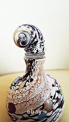 Br146. RARE TWISTS GLASS STUDIO MIKE HUNTER'SHELL' PERFUME BOTTLE. Ltd Edition