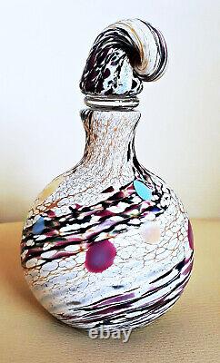 Br146. RARE TWISTS GLASS STUDIO MIKE HUNTER'SHELL' PERFUME BOTTLE. Ltd Edition