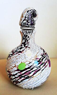 Br146. RARE TWISTS GLASS STUDIO MIKE HUNTER'SHELL' PERFUME BOTTLE. Ltd Edition