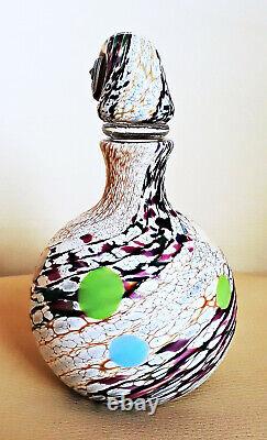 Br146. RARE TWISTS GLASS STUDIO MIKE HUNTER'SHELL' PERFUME BOTTLE. Ltd Edition