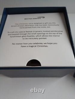 British Airways Christmas Bauble 2023 Presentation Box Ltd Edition Hand Painted