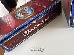 Budweiser millennium limited edition bottle set of 4 glasses Anheuser Busch NIB