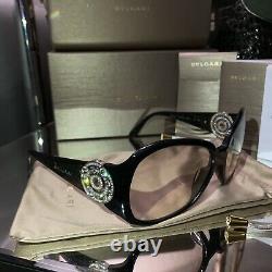 Bvlgari Sunglasses Frames Swarovski Crystal Limited Edition 8008-B Eyeglasses