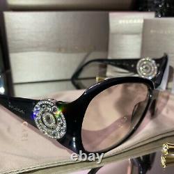 Bvlgari Sunglasses Frames Swarovski Crystal Limited Edition 8008-B Eyeglasses