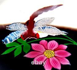 CAITHNESS PAPERWEIGHT Dragonfly and Flowers 157/500 William Manson 1982 RARE+++