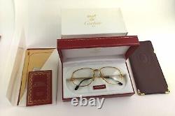 CARTIER GLASSES FRAMES VINTAGE ORIGINAL ROMANCE LC 80s GOLD LIMITED EDITION NEW