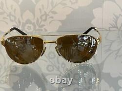 CARTIER Gold Aviator Limited Edition Santos-Dumont Sunglasses with Rivets $2500