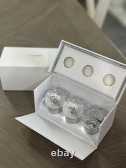 CHANEL 2024 Snow Globe Mini Set Novelty Silver Ornament Limited Edition Rare