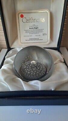 Caithenss Limited Edition Paperweight Artic Night 375/1000 Box and cert