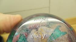 Caithness Amore Glass Rose Paperweight Signed Limited Edition 4/50
