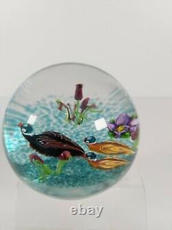 Caithness Art Glass Paperweight Duck Pond Limited Edition Of 150 No. 130