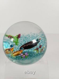 Caithness Art Glass Paperweight Duck Pond Limited Edition Of 150 No. 130