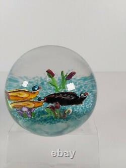 Caithness Art Glass Paperweight Duck Pond Limited Edition Of 150 No. 130