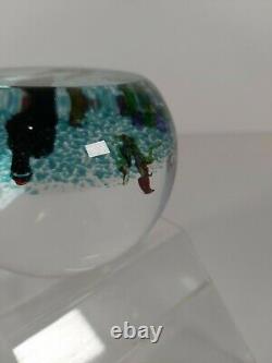 Caithness Art Glass Paperweight Duck Pond Limited Edition Of 150 No. 130