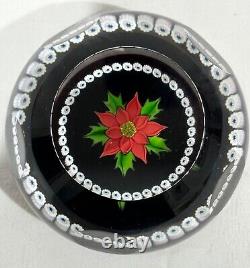 Caithness Christmas Star 1984 Faceted Poinsettia Glass Paperweight Ltd Ed