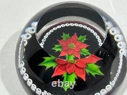 Caithness Christmas Star 1984 Faceted Poinsettia Glass Paperweight Ltd Ed