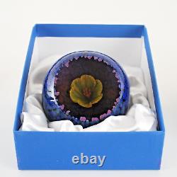 Caithness Floral Geode Yellow Paperweight Limited Edition 35/100 Helen MacDonald