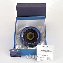 Caithness Floral Geode Yellow Paperweight Limited Edition 35/100 Helen MacDonald