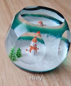 Caithness Glass Limited Edition x/50 Paperweights Snowman