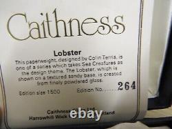 Caithness Glass Lobster limited edition paperweight with certificate and box 70s