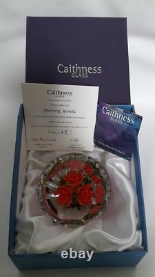 Caithness Glass Paperweight Morning Jewels Ltd Edition 23/150 BOX & CERTIFICATE