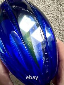 Caithness Glass Paperweight Nature's Seeds Blue No. 31 / 150 Limited Edition