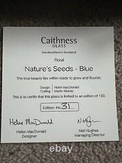 Caithness Glass Paperweight Nature's Seeds Blue No. 31 / 150 Limited Edition