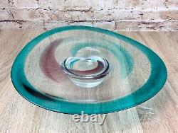 Caithness Limited Edition Signed Charger Dish Jeneo Lewis Freestyle Art Glass