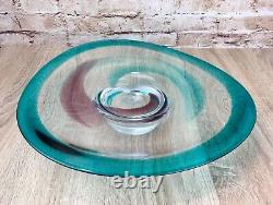 Caithness Limited Edition Signed Charger Dish Jeneo Lewis Freestyle Art Glass