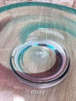 Caithness Limited Edition Signed Charger Dish Jeneo Lewis Freestyle Art Glass