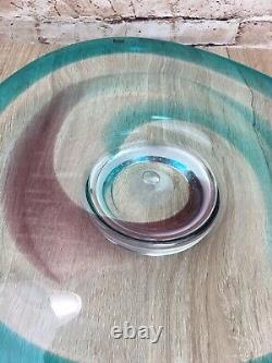 Caithness Limited Edition Signed Charger Dish Jeneo Lewis Freestyle Art Glass