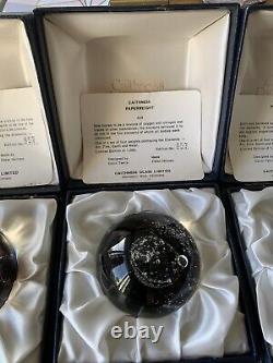 Caithness Paperweight Elements Set 1975 Ltd Ed. Certificates Boxed