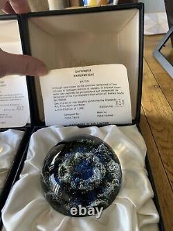Caithness Paperweight Elements Set 1975 Ltd Ed. Certificates Boxed