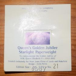 Caithness Paperweight Queen's Golden Jubilee Starlight Limited Edition of 39