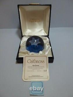 Caithness Paperweight Star Flower Colin Terris Limited Edition Box Certificate
