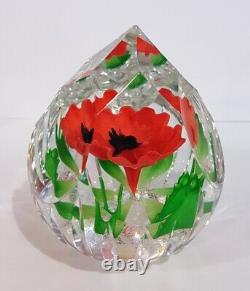 Caithness Poppy Paperweight 2013 Limited Edition 7/150